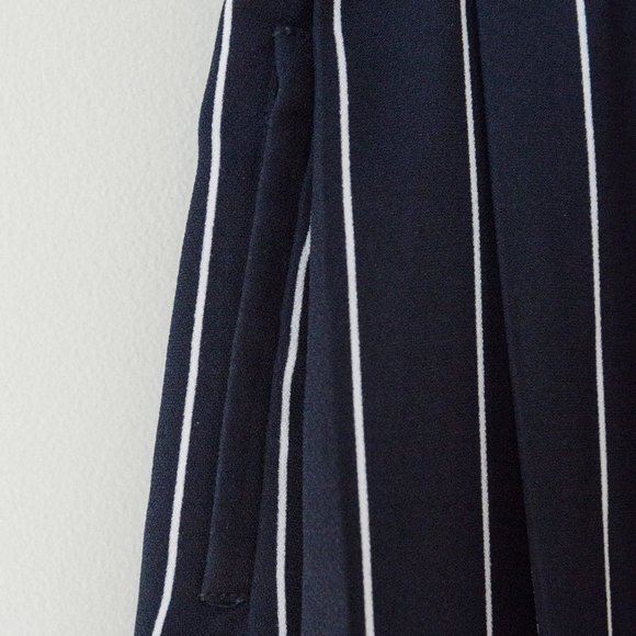 Navy and White Striped Tea-length Skirt from Banana Republic, size p4 - Picture 3 of 5